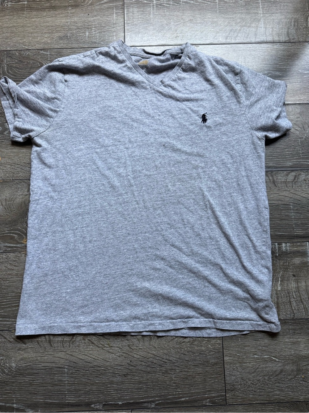 Polo by Ralph Lauren Heather Gray V-Neck Short Sleeve Tee
